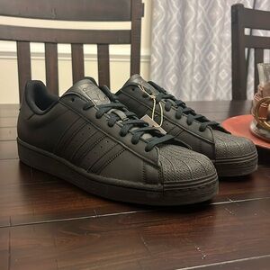 Adidas Superstar Triple Black shoes sneakers EG4957 new Mens Size 12